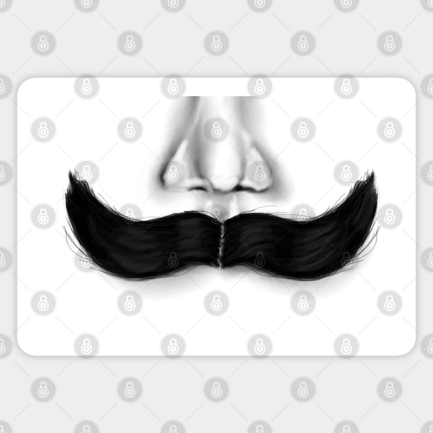 Nose and moustache transparent Sticker by RandomPrints